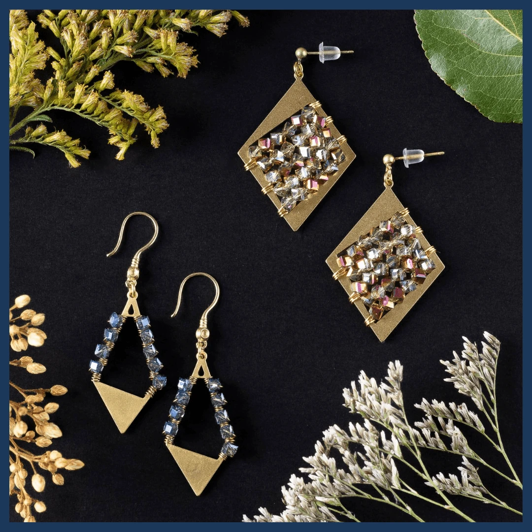 Geometric Brass Earrings