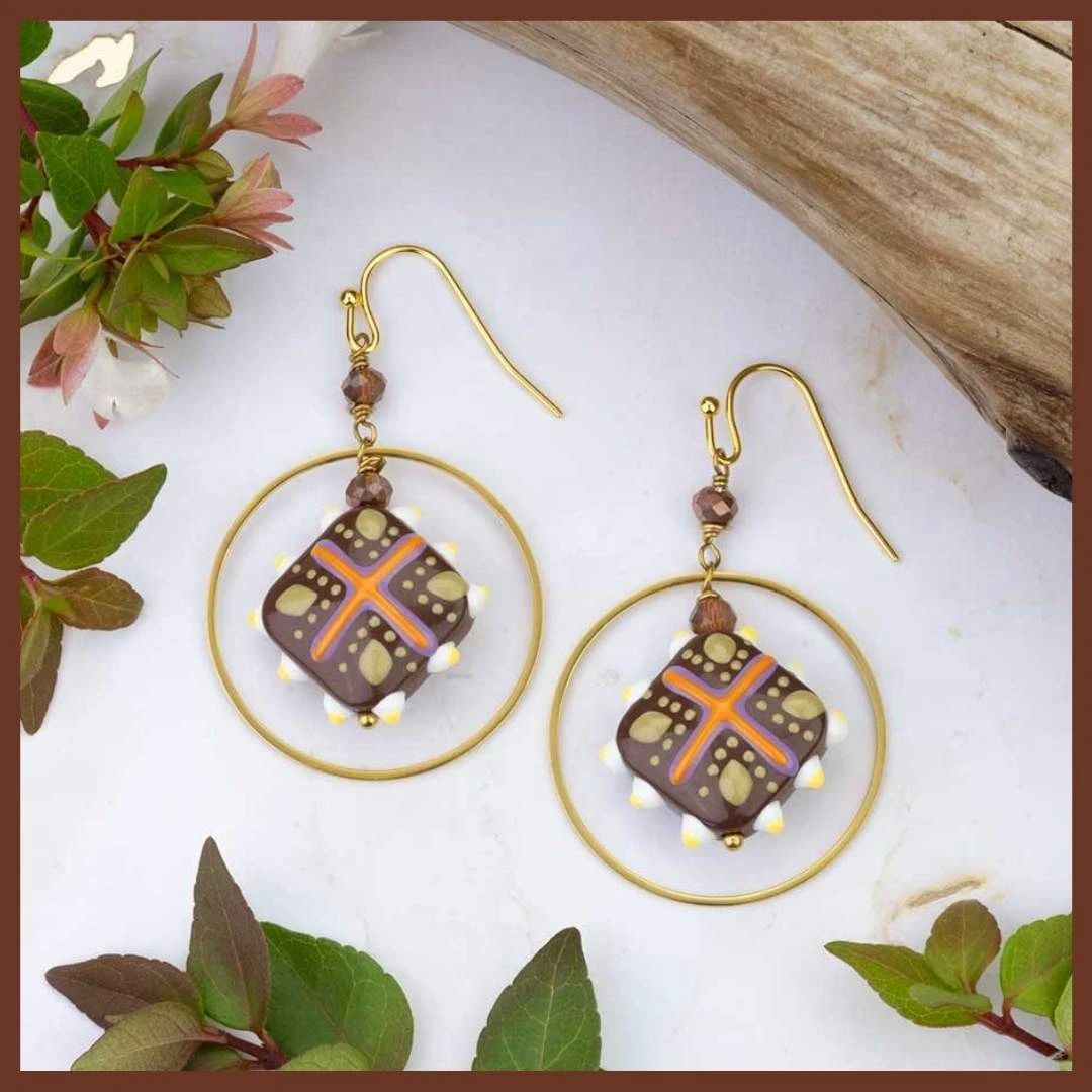 Mocha Mosaic Earrings