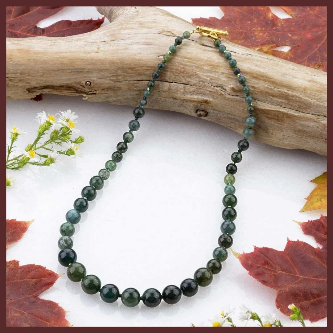 Moss Agate Gradual Necklace