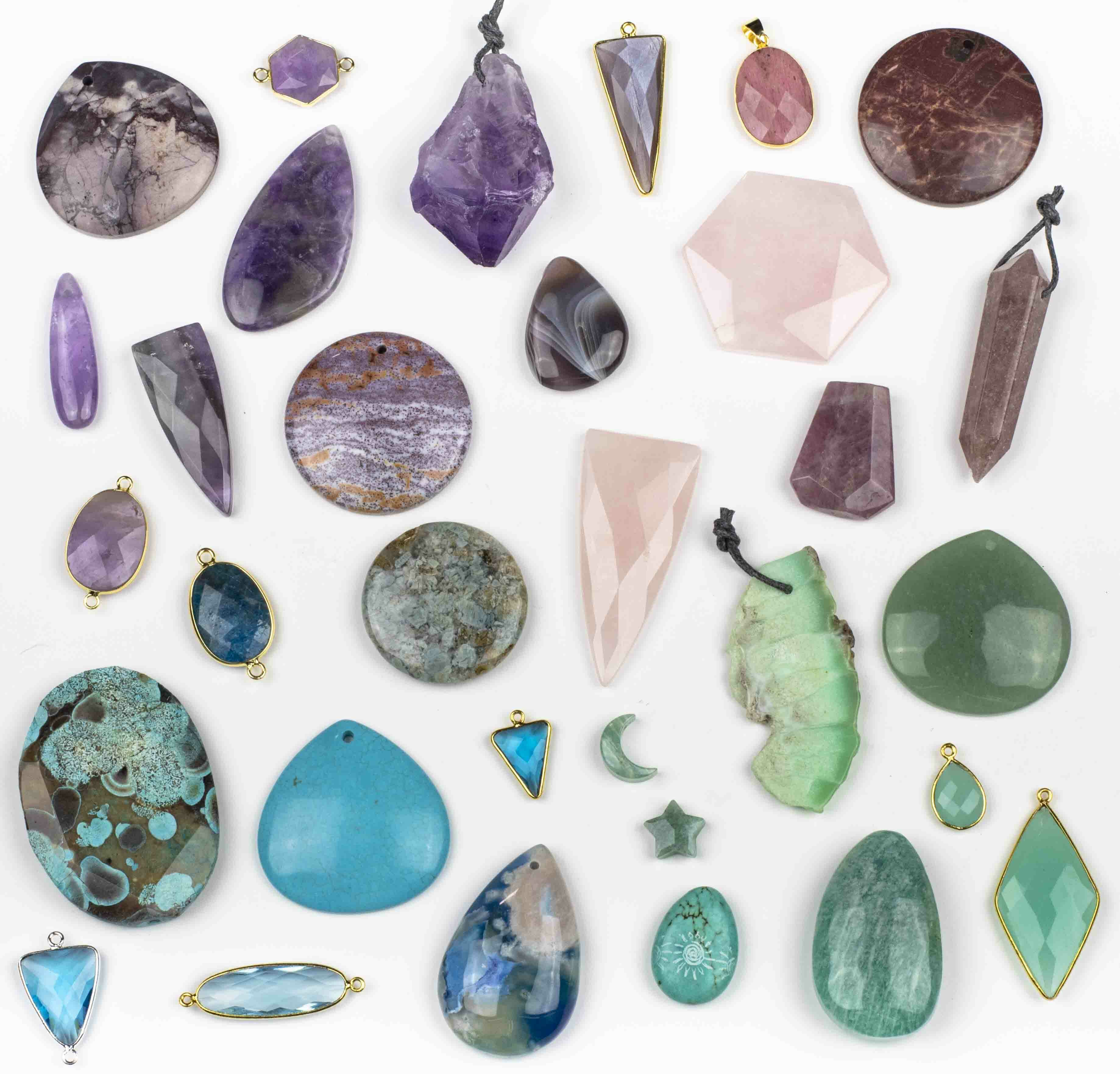 Colorful Gemstone Pendants Colorful Gemstone Pendants