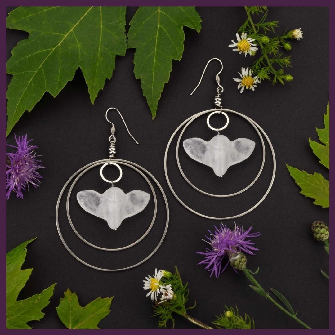 Owl Hoop Earrings