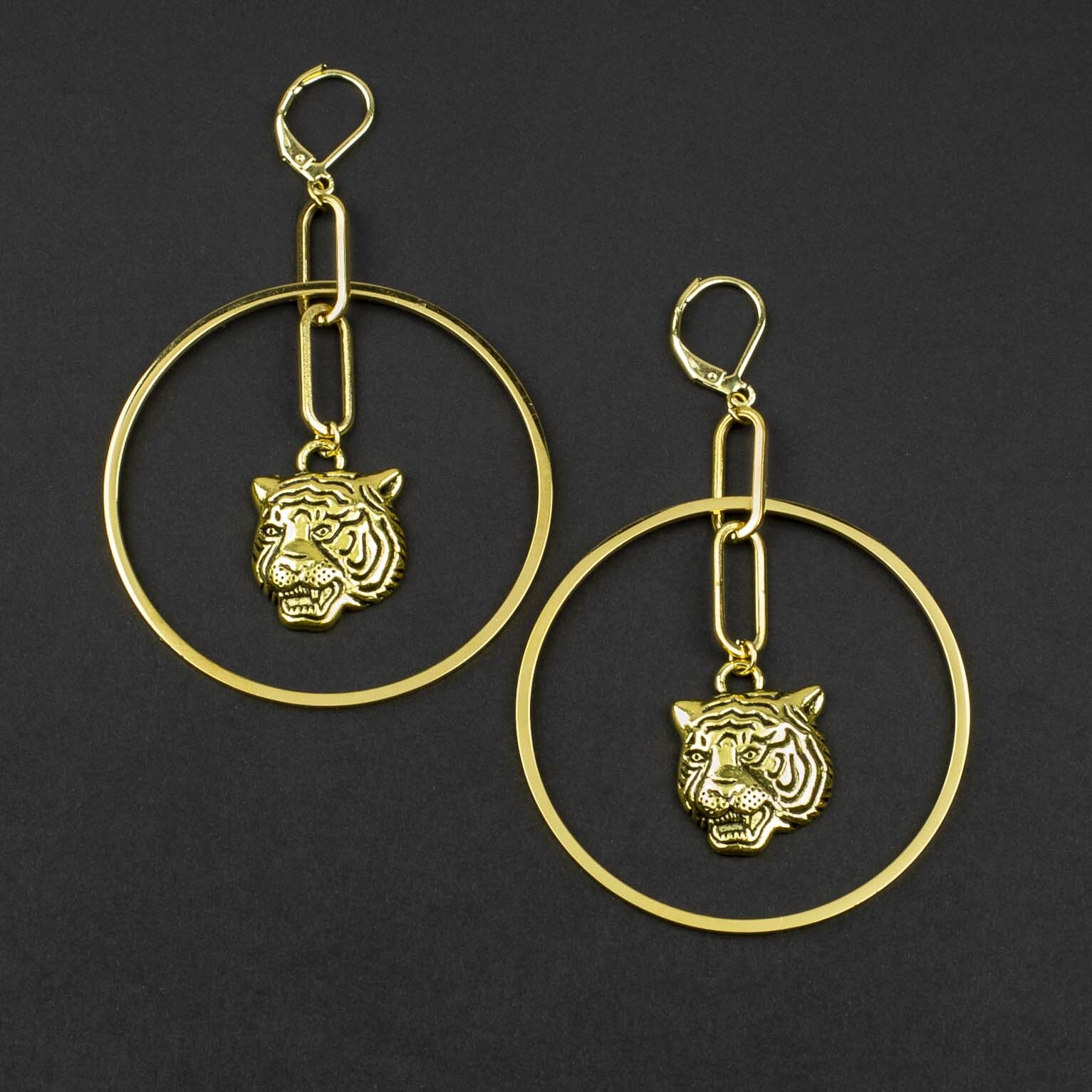 Tiger Hoop Earrings Tiger Hoop Earrings
