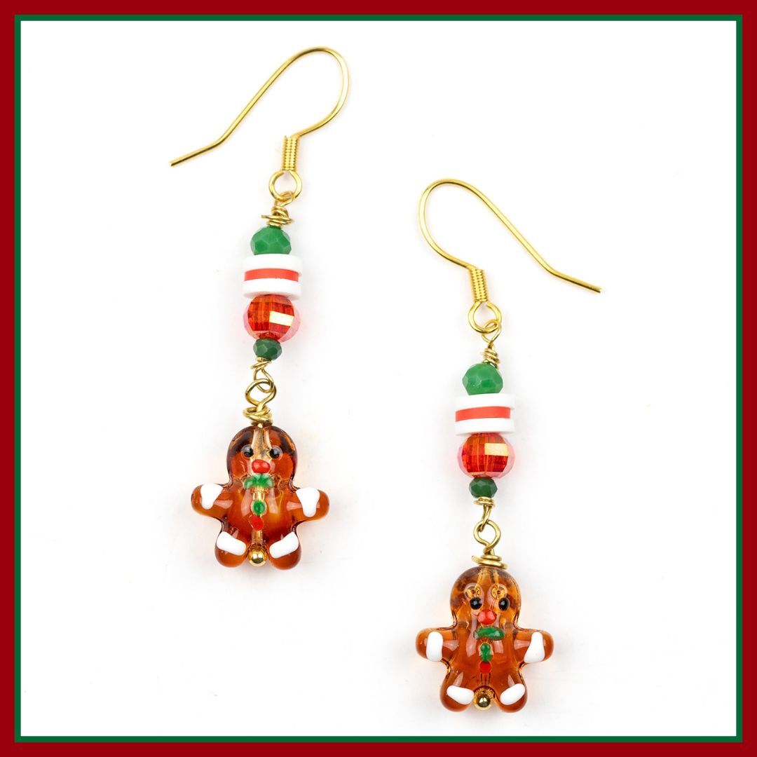 Gingerbread Man Earrings