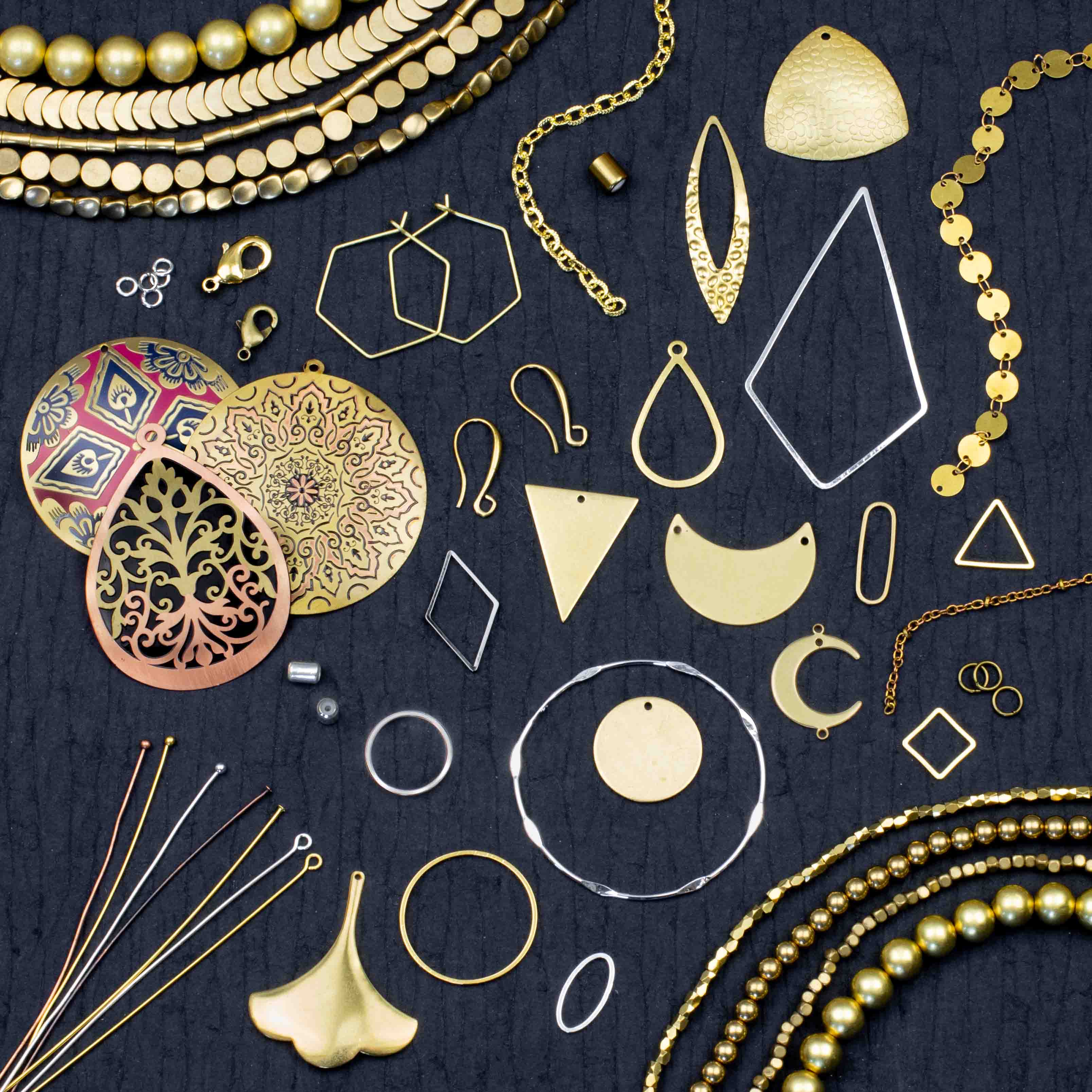 Gold Plated Brass Jewelry Making Supplies