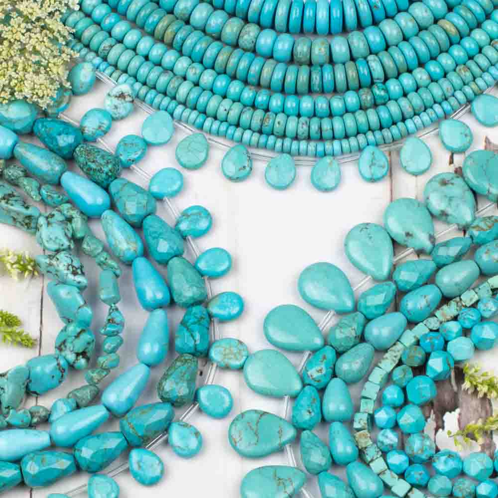 Beads - Gemstone Beads & Pendants - Turquoise Howlite Beads