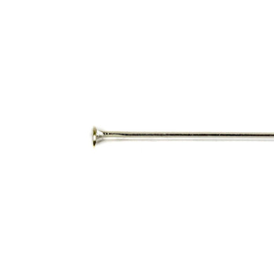 Lot 400 Silver Plated Brass HEADPINS 2 inch 24 gauge No Lead No Nickel Head Pins