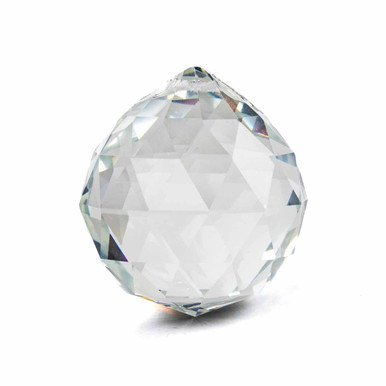 Clear Glass Crystal Ball 50x56mm Prism Suncatcher Hanging Pendant