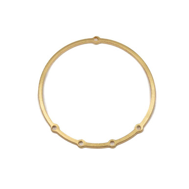 Brass 32mm Hoop Link Components with 5 Loops - 6 per bag