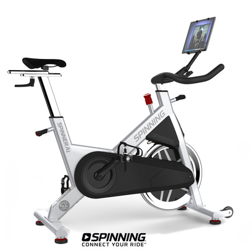 white spin bike