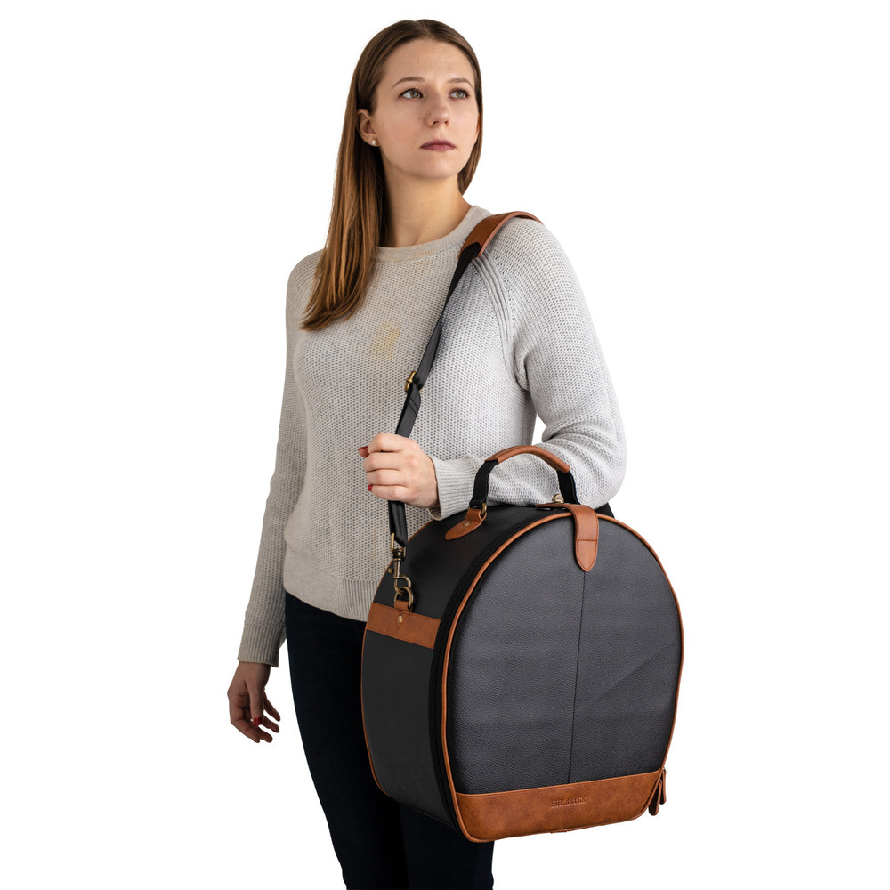 バッグ sue Sue Bryce Hat Box Shoulder Bag Black/Brown (637-805) | Tenba