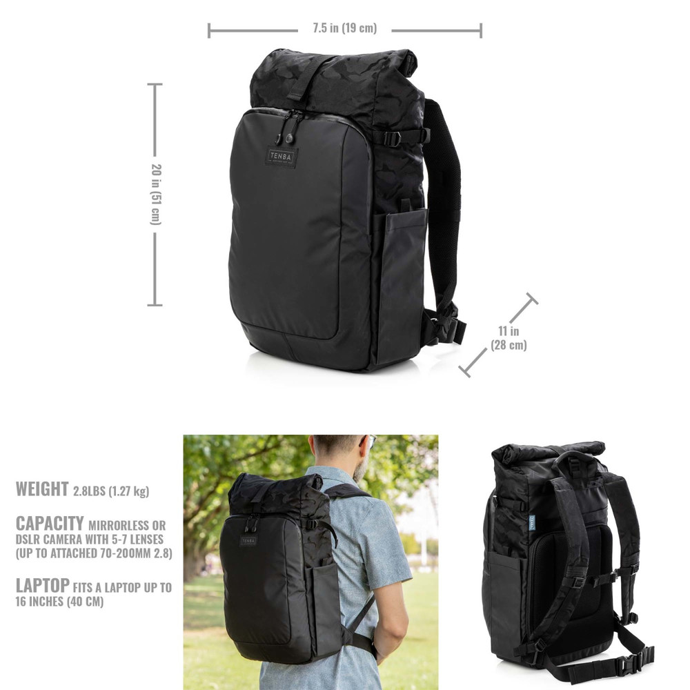 Fulton v2 16L All Weather Backpack - Black/Black Camo (Open Box)