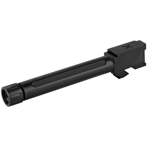 True Precision Barrel, 9MM, Black, Thread Protector, Threaded, Fits Glock 17, Nitride TP-G17B-XTBL