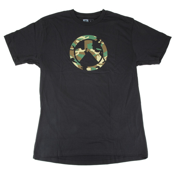 Magpul Industries Woodland Camo Icon Logo, T-Shirt, Large, Cotton Polyester Blend, Black MAG1225-001-L