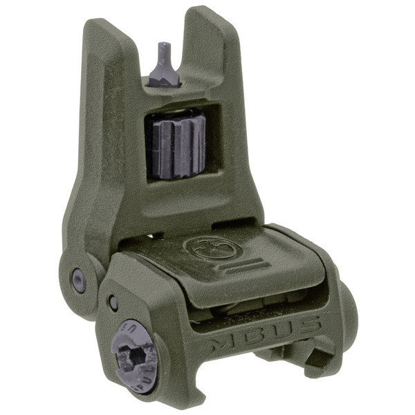 Magpul Industries MBUS 3 Back-Up Front Sight, Tool-Less Elevation Adjustment Similar to MBUS Pro, Ambidextrous Push-Button Deployment, Fits Picatinny Rails, Flip Up, Olive Drab Green MAG1166-ODG