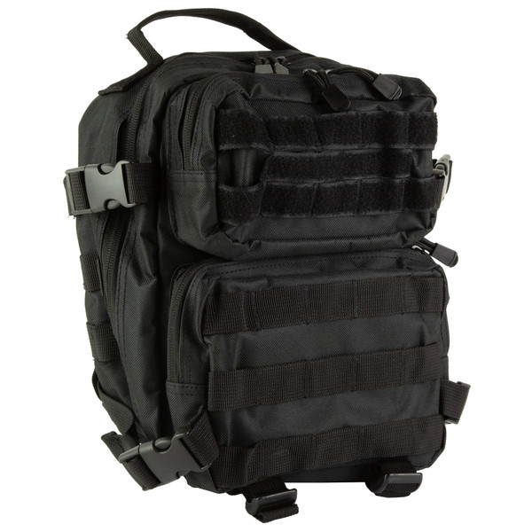 NcSTAR Every Day Pack, Backpack, 12.5"x11.5"x3" Main Compartment, Black, Two Small Compartments with Four Cinch Straps, Molle Webbing, Adjustable Bottom Straps CVEDP3056B