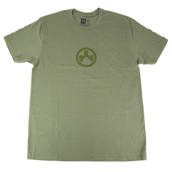 Magpul Industries Icon Logo, T-Shirt, Medium, Cotton Polyester Blend, Olive Drab Heather MAG1115-317-M