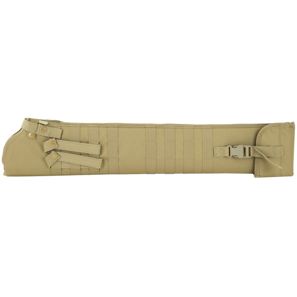 NcSTAR Shotgun Scabbard, Tan, Nylon, 29" Length, Six Metal D-Ring locations, Includes Padded Shoulder Sling CVSCB2917T