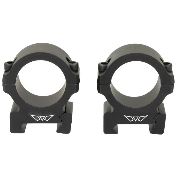Warne Vapor Horizontal, 30mm, Medium Rings, Matte Finish, Black, Fits Picatinny V614M
