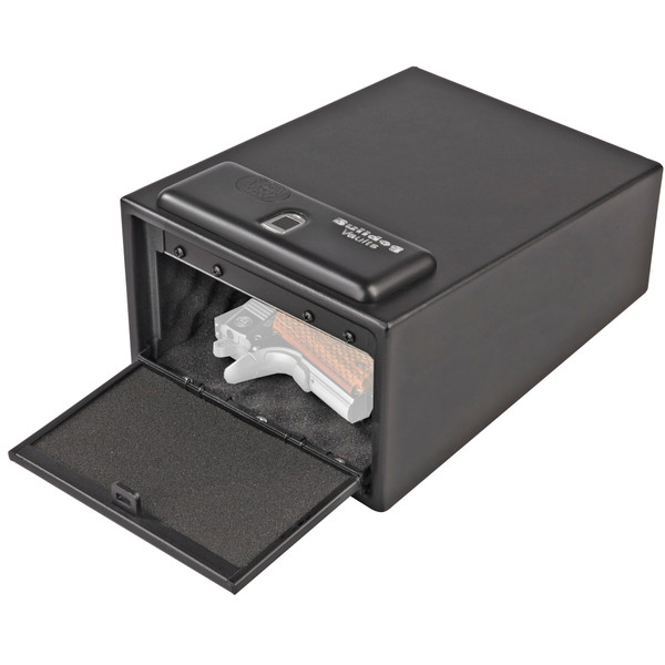 Bulldog Cases Magnum Biometric Pistol Vault, 11.5"x8"x5.5", Black, Now Shipping in Safe Mode BD4030B