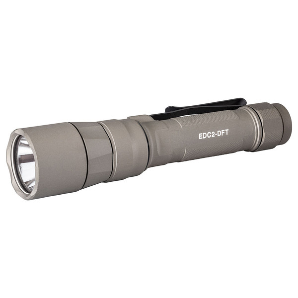 Surefire Everyday Carry Light (EDC-2-DFT), Dual-Fuel Turbo Flashlight, 700 Lumens, Anodized Finish, Tan EDC2-DFT-TN