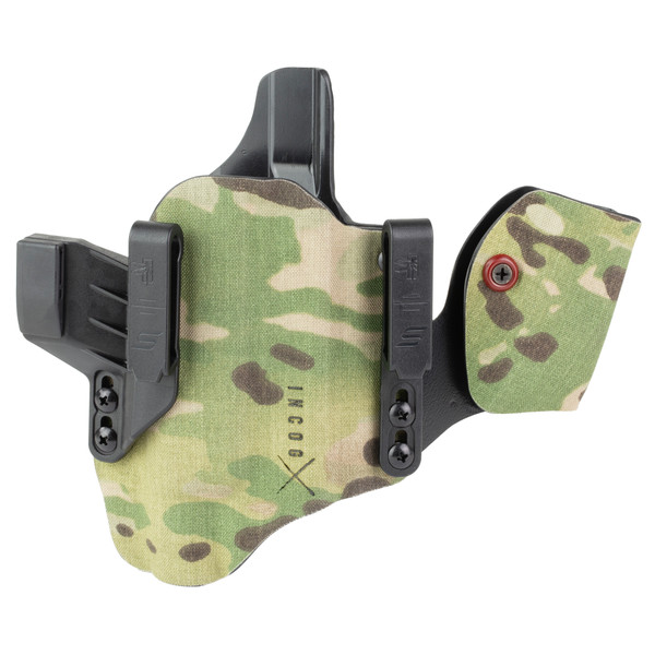 Safariland INCOG-X, Joint Collaboration with Haley Strategic, Inside the Waistband Holster, Fits Glock 17/19 with Light, Integrated Magazine Caddy, Microfiber Suede Wrapped Boltaron Construction, Multicam, Right Hand 1341385
