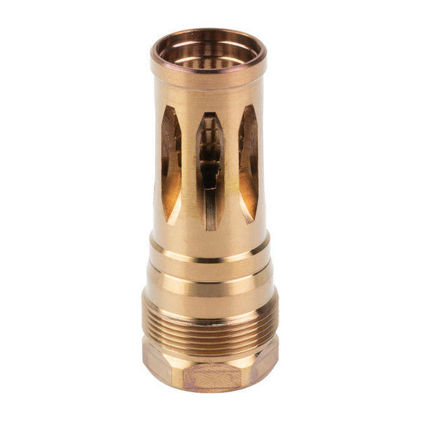 Rearden R2C, Flash Hider, 1/2X28 Thread Pitch, .375 Bore Size, Atlas/AtlasXL/Plan B Compatible, Heat Treat Finish, Gold 10119