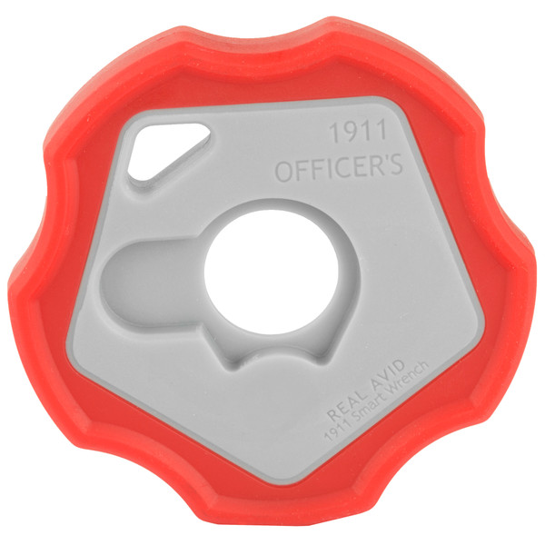 Real Avid Tool, 1911 Smart Wrench, Rubber/Plastic Construction, Fits 1911 Barrel Bushing, Red & Grey Finish AV1911SW