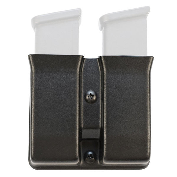 Mission First Tactical Double Pistol Magazine Pouch, Fits GLOCK 9/40 Magazines, Black, Adjustable Retention, Includes 1.5" Belt Loop H10DMP-GDS9-150