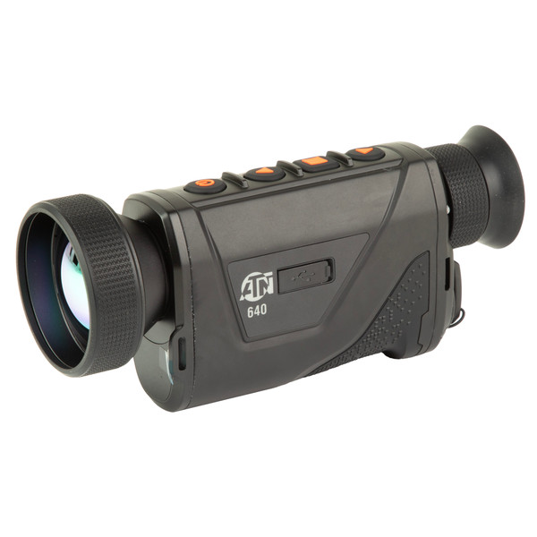 ATN Corp BlazeHunter Pro 650, Thermal Monocular with Laser Range Finder, 3.5-28X Magnification, 50mm Objective, 640x512 Sensor, Matte Finish, Black, Includes Battery, Charger, and Pouch TIMNBLH650LRF