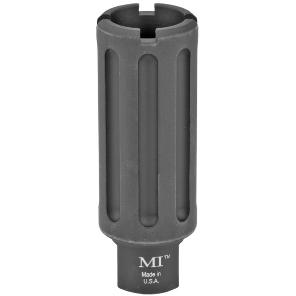 Midwest Industries Blast Can, Blast Diverter, 9MM, 1/2X36 Thread, Aluminum, Black Anodized Finish, 3.375" Length, 1.2" Diameter, 3.2 oz MI-BC9