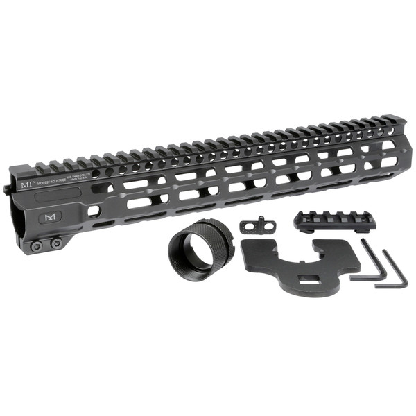 Midwest Industries Combat Rail M-LOK Handguard, Fits AR-15 Rifles, 12.625", Wrench Included, Black MI-CRM12.625