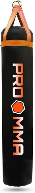 PRO MMA 150LB Heavy Punching Kicking Bag Black/Orange