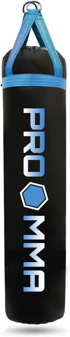  PRO MMA 100LB Heavy Punching Kicking Bag Black/Baby Blue