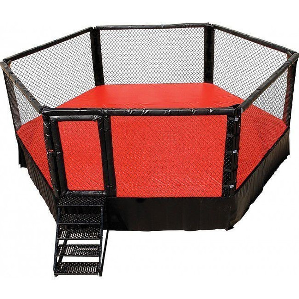 PRO MMA® Elevated Competition Cage 20' X 20' Hexagon Series 