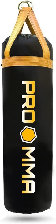 PRO MMA 80LB Heavy Punching Kicking Bag Black/Yellow PRO MMA 80LB Heavy Punching Kicking Bag Black/Yellow