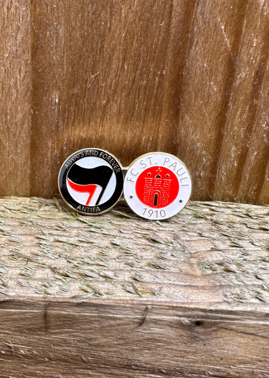 St Pauli Always and Forever Antifa enamel badge - Calton Books (SP) Ltd