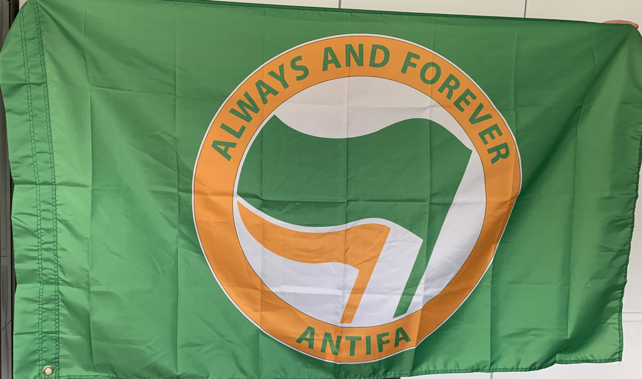 Antifa Anti Fascist Flag Green 5 X 3ft Calton Books Sp Ltd