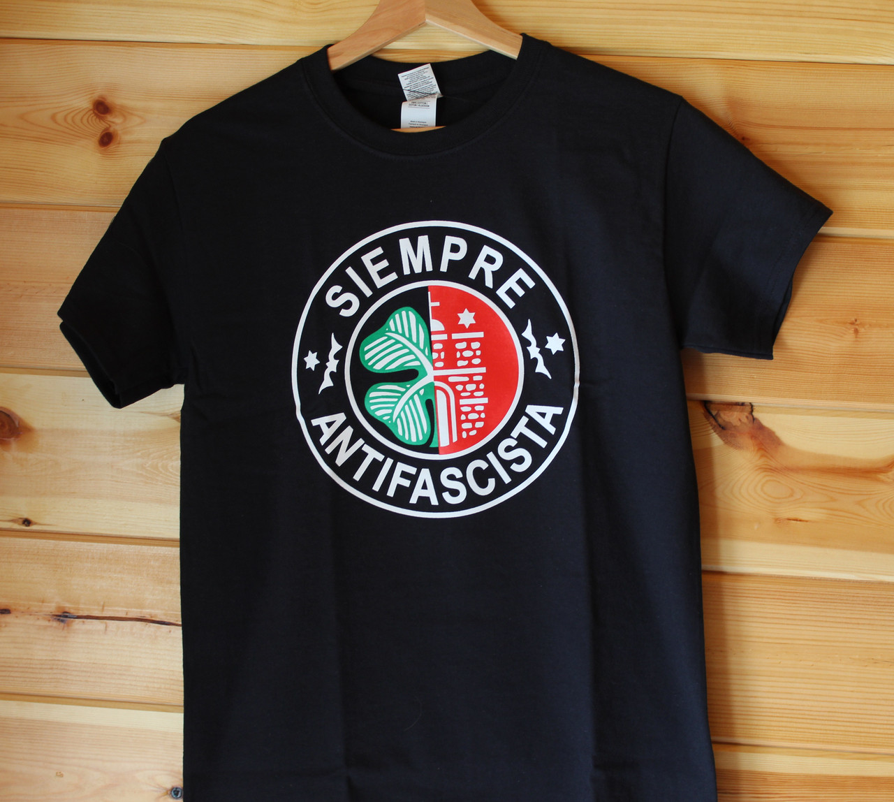 Siempre Antifascista (Celtic / St Pauli) T-shirt (black) - Calton Books  (SP) Ltd