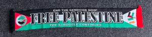 FREE PALESTINE 
END THE GENOCIDE
THE STRUGGLE CONTINUES 
scarf FREE PALESTINE 
END THE GENOCIDE
THE STRUGGLE CONTINUES 
scarf