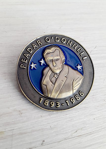 Peadar O'Donnell Irish Republican Socialist 3D badge Peadar O'Donnell Irish Republican Socialist 3D badge