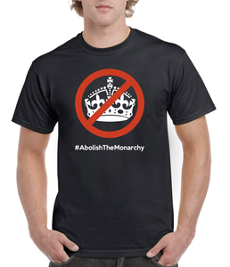 Abolish the Monarchy black t-shirt with back print Abolish the Monarchy black t-shirt with back print
