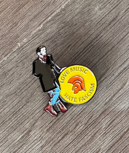 Skinhead Love Music Hate Fascism enamel badge Skinhead Love Music Hate Fascism enamel badge