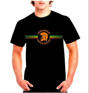 Love Music Hate Fascism Trojan black t-shirt Love Music Hate Fascism Trojan black t-shirt