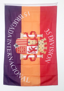 35 Division 15 Brigada Internacional flag 35 Division 15 Brigada Internacional flag