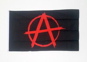 Anarchy/Anarchist polyester flag size 5 x 3 Anarchy/Anarchist polyester flag size 5 x 3