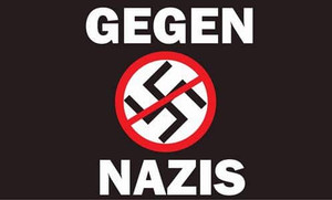 GEGEN NAZIS 5 X 3 flag GEGEN NAZIS 5 X 3 flag