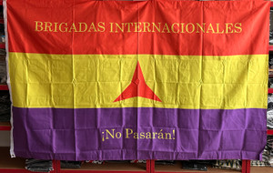 BRIGADAS INTERNACIONALES - !NO PASARAN! 5 x 3 flag BRIGADAS INTERNACIONALES - !NO PASARAN! 5 x 3 flag