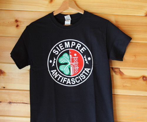 SIEMPRE ANTIFASCISTS Celtic St. Pauli black t shirt SIEMPRE ANTIFASCISTS Celtic St. Pauli black t shirt