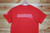 Red Starry Plough one colour front and back screen printed t-shirt.

Back Print.