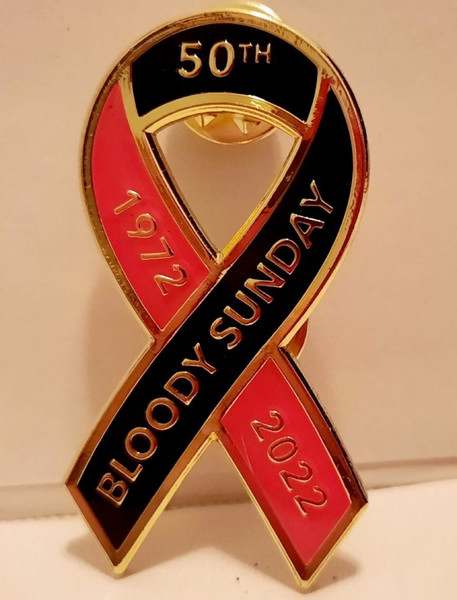 Bloody Sunday 50th Anniversary enamel badge size 44 mm